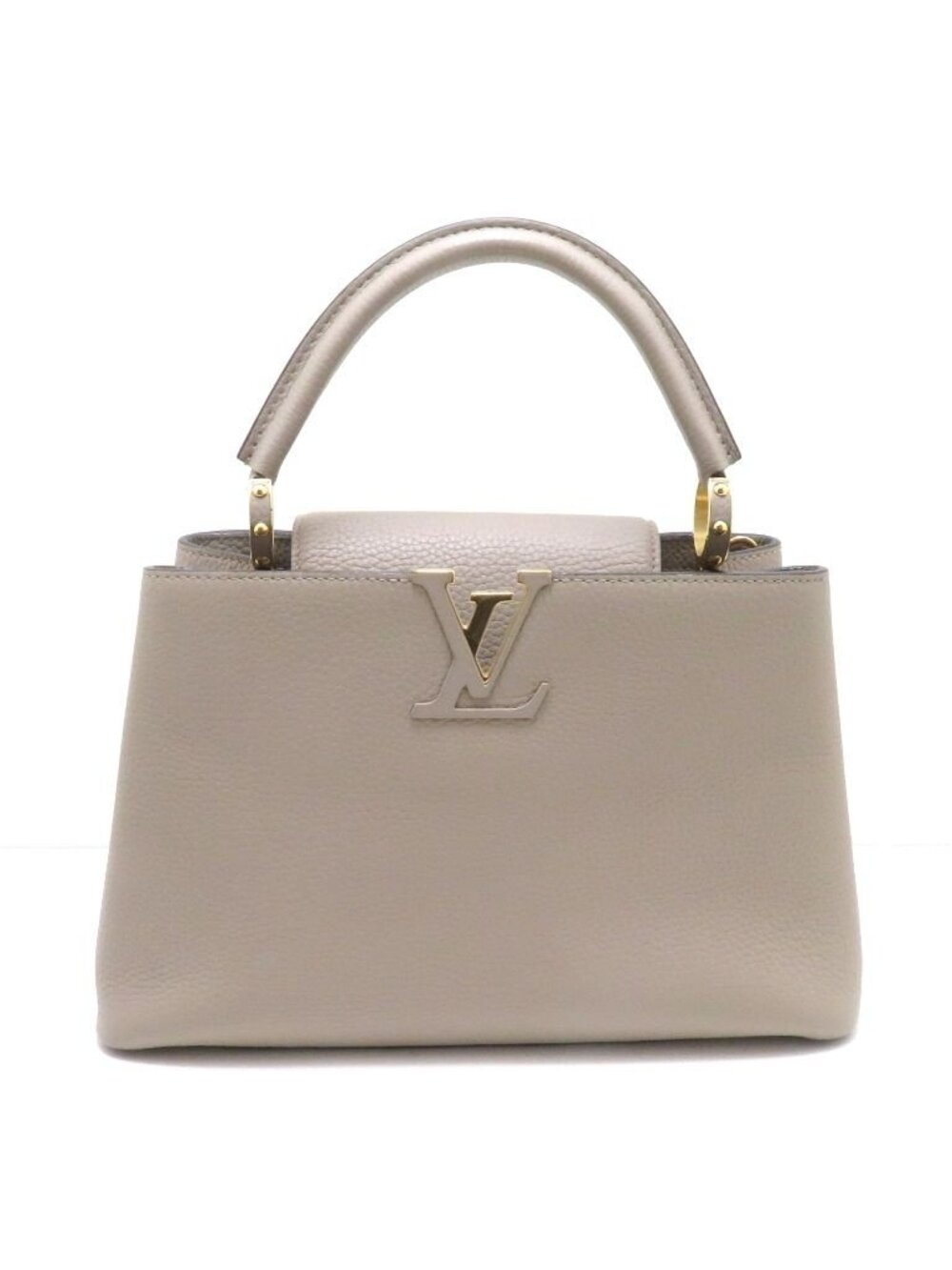 Louis Vuitton Capucines MM Taurillon Leather Galet Handbag